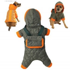 Imperméable salopette "D'JEZABEL" kaki et orange Imperméable salopette "D'JEZABEL" kaki et orange