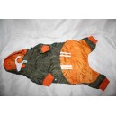 Imperméable salopette "D'JEZABEL" kaki et orange