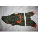 Imperméable salopette "D'JEZABEL" kaki et orange