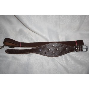 Combiné laisse et collier en cuir  pour  whippet