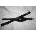 Combiné laisse et collier en cuir  pour  whippet