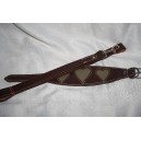 Combiné laisse et collier en cuir  pour  whippet