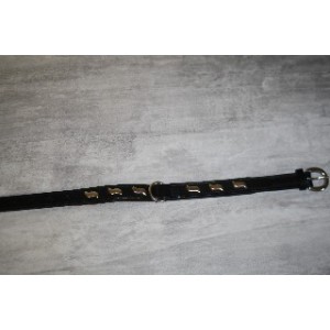 collier cuir noir