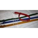 Collier en cuir avec inscription DOG en diamants. Taille  37 à 46 cm, largeur 2,5 cm