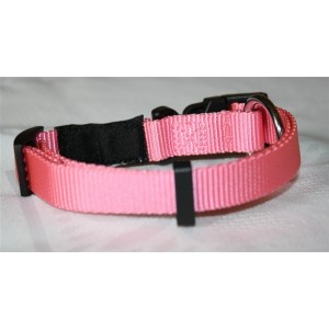 Collier pour chiot  réglable de couleur rose