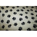 Coussin carré velours, double face, avec impression pattes